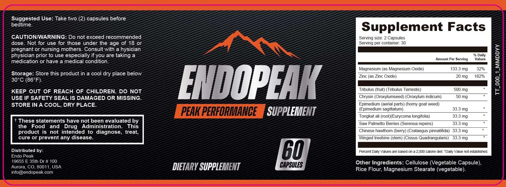 PrimePulse Product Label